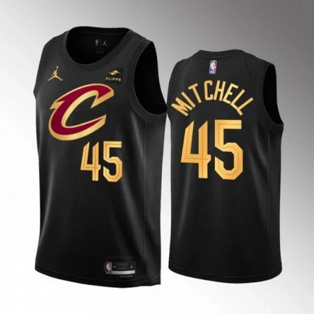 Men's Cleveland Cavaliers #45 Donovan Mitchell Black Stitched Jersey