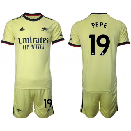 Arsenal F.C #19 Nicolas Pepe Away Soccer Jersey Suit