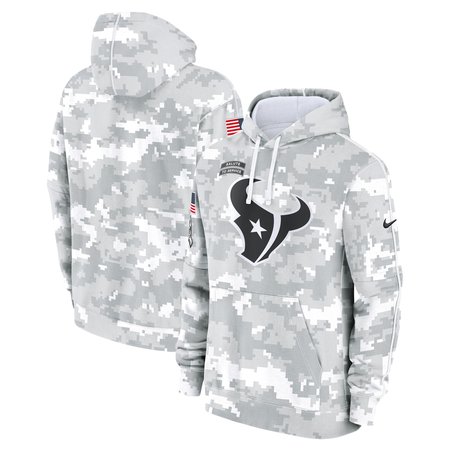 Men's Houston Texans Nike Arctic Camo 2024 Salute to Service Club Fleece Pullover Hoodie