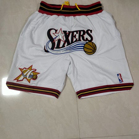 Philadelphia 76ers White Shorts